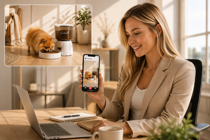 PawTime Smart WiFi Feeder — With Camera