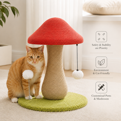 PawTime Mushroom Cat Scratcher