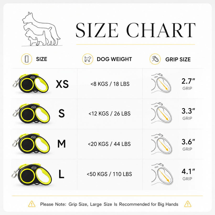 PawTime Reflective Retractable Leash