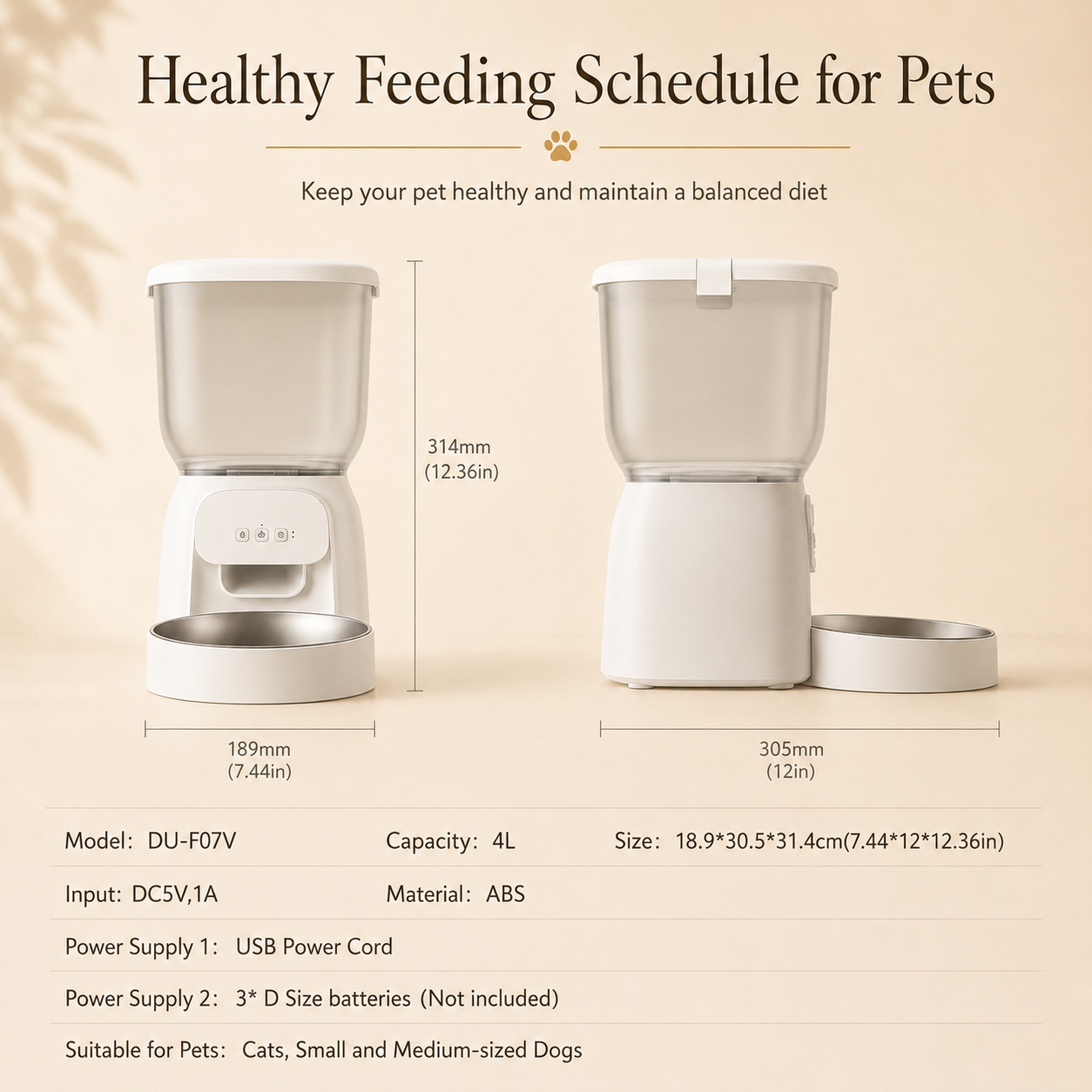 PawTime Smart WiFi Feeder — With Camera