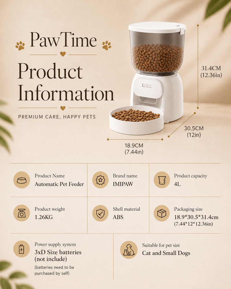 PawTime Smart WiFi Feeder — Standard