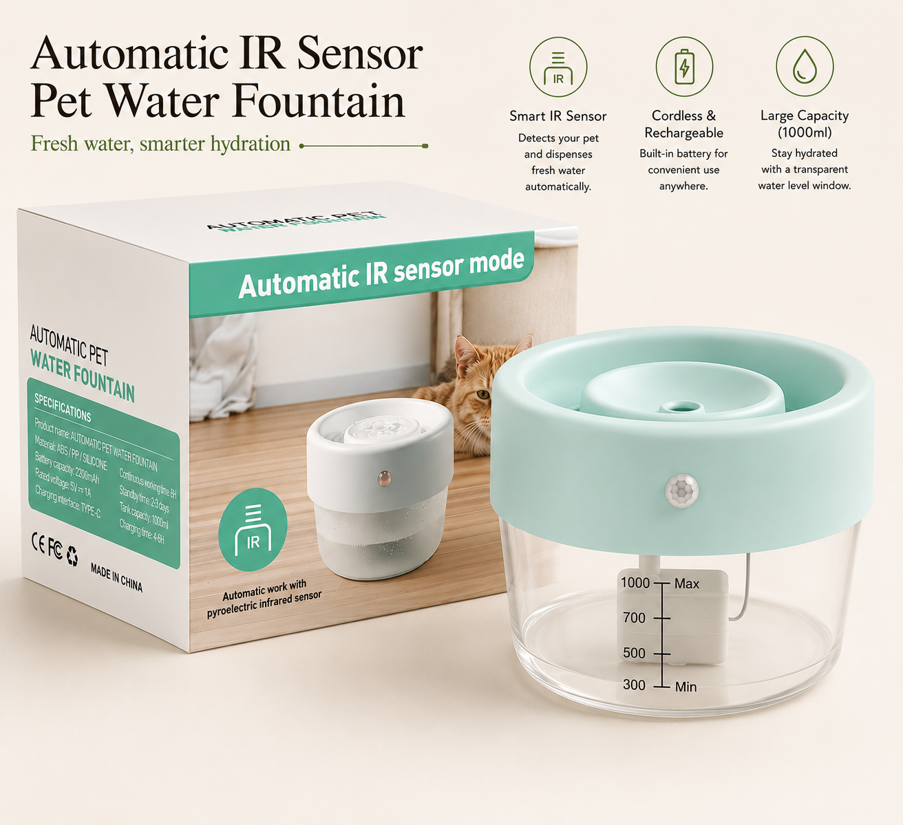 PawTime Auto Water Fountain