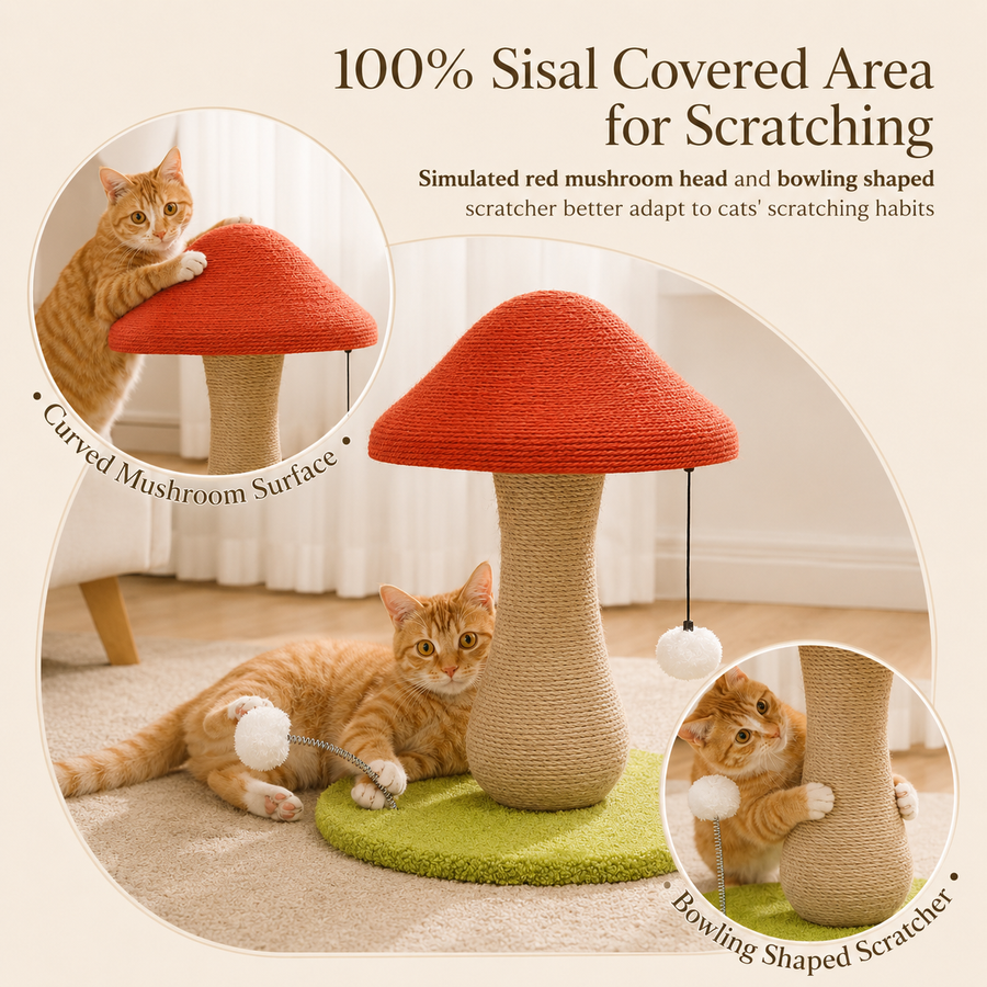 PawTime Mushroom Cat Scratcher