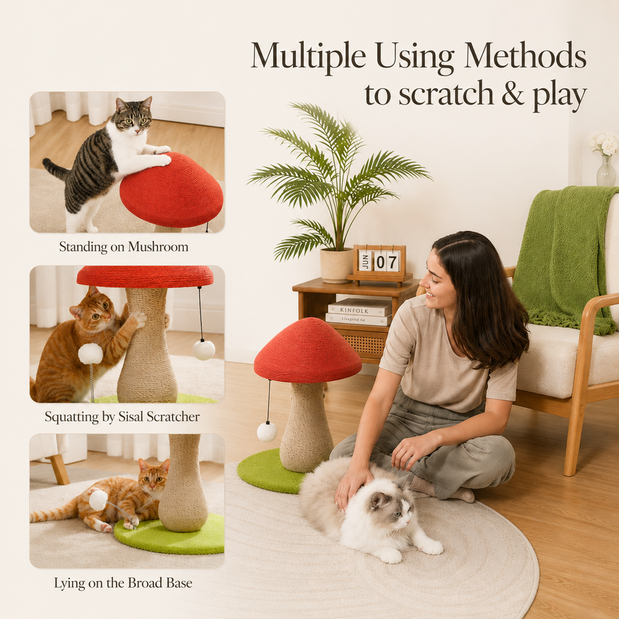 PawTime Mushroom Cat Scratcher