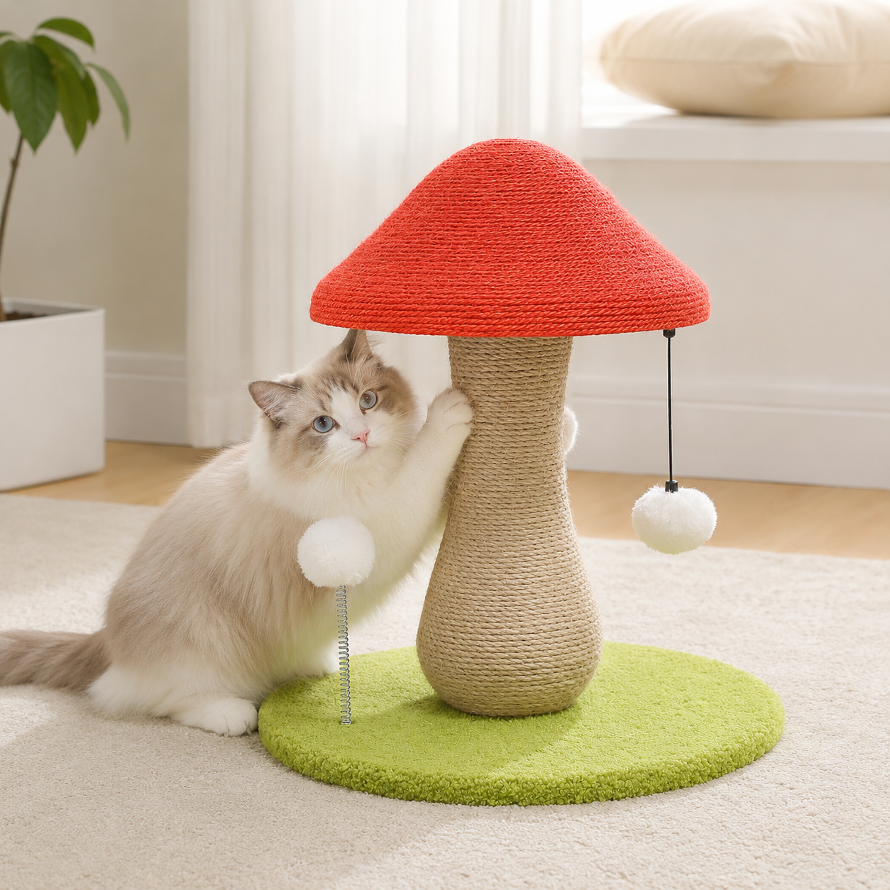 PawTime Mushroom Cat Scratcher